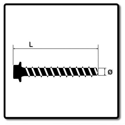 HECO MULTI-MONTI-plus SS Betonschraube 12 x 90 mm 75 Stk. SW 15 Sechskantkopf verzinkt A2K ( 3x 48409 ) - Toolbrothers