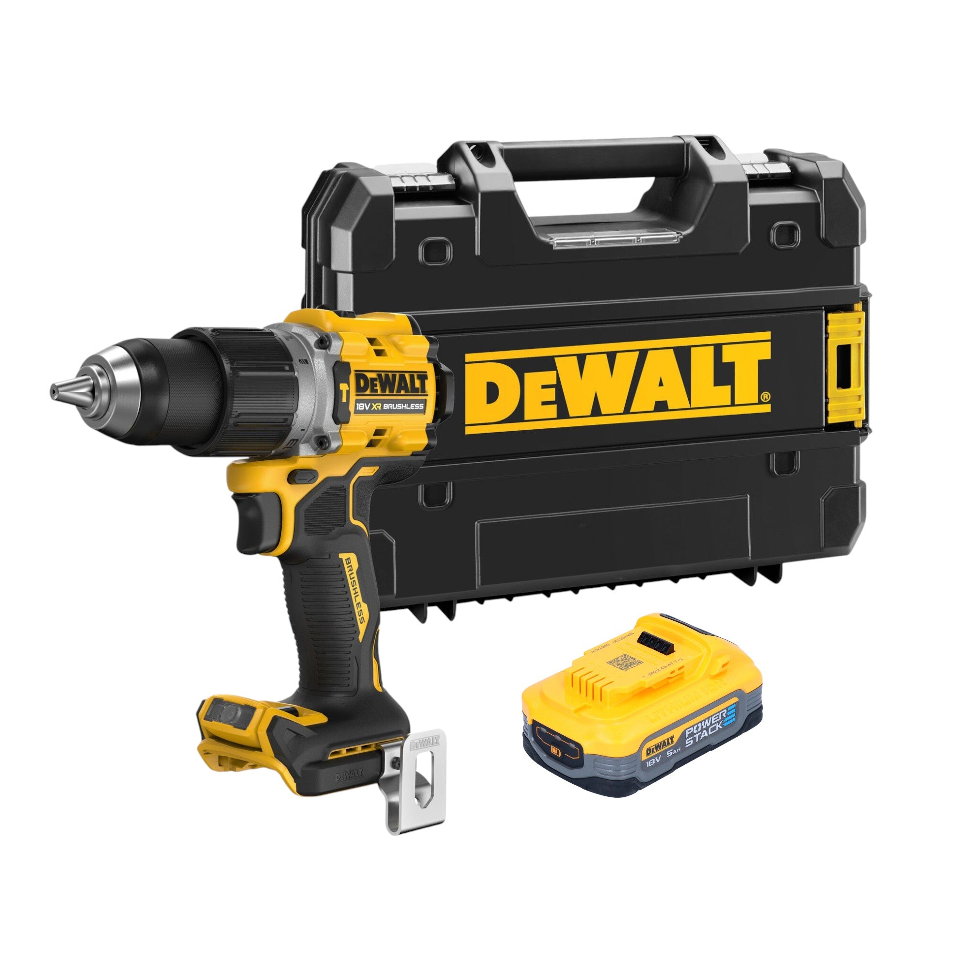 DeWalt DCD 805 NT Akku Schlagbohrschrauber 18 V 90 Nm Brushless 1x Powerstack Akku 5 0 Ah TSTAK ohne Ladegeraet 0 - toolbrothers