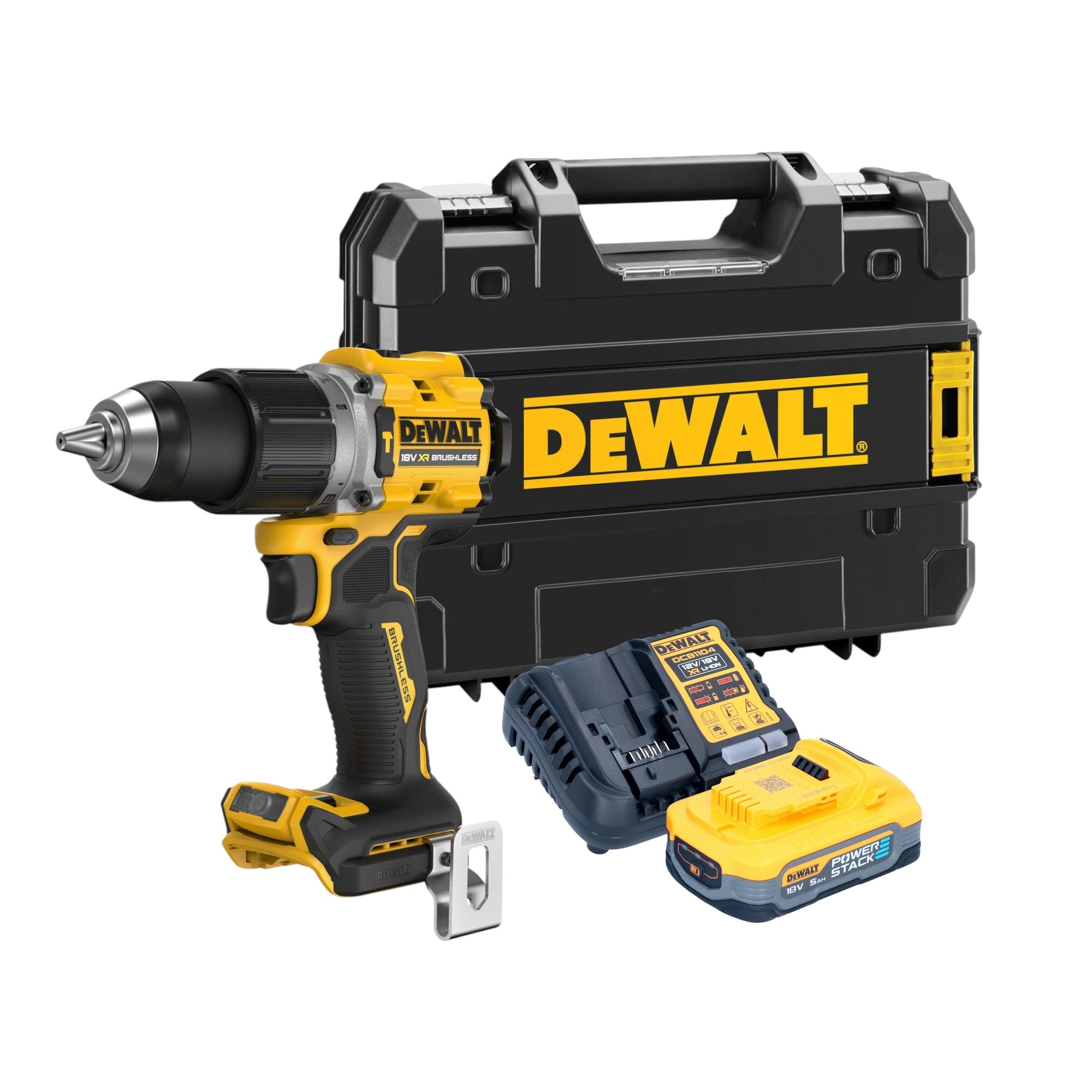 DeWalt DCD 805 H1T Akku Schlagbohrschrauber 18 V 90 Nm Brushless 1x Powerstack Akku 5 0 Ah Ladegeraet TSTAK 0 - toolbrothers
