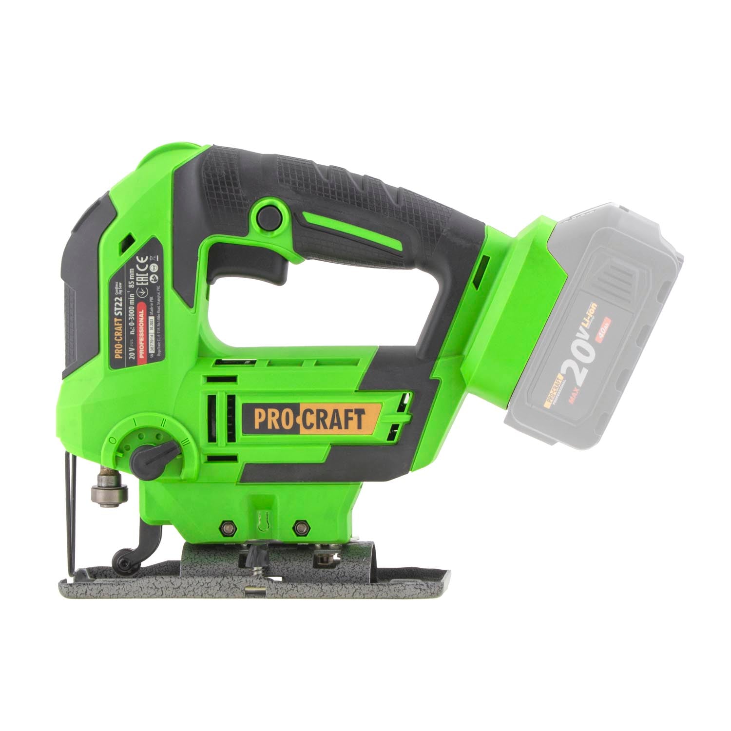 Procraft ST22 Akku Stichsaege 20 V 80 mm Brushless 1x Akku 4 0 Ah ohne Ladegeraet 1 - toolbrothers