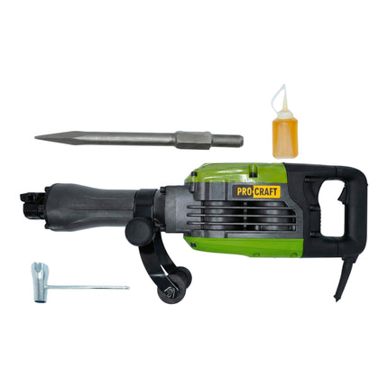 Procraft PSH2600 Abbruchhammer 1200 W 50 J 1400 Schlaege pro Minute Meissel Koffer 0 - toolbrothers
