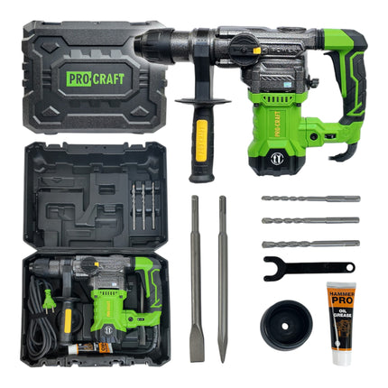 Procraft BH1800 Kombihammer 1500 Watt 5 5 Joule SDS Plus  0 - toolbrothers
