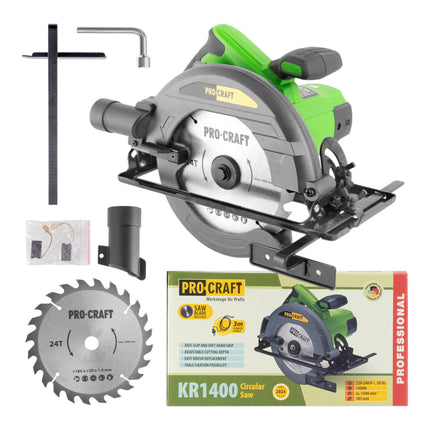 Procraft KR1400 Kreissaege 1400 Watt 185 mm Saegeblatt 0 - toolbrothers