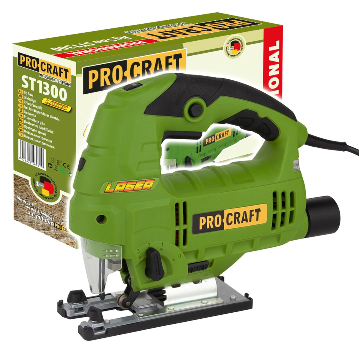 Sierra de calar Procraft ST1300 800 vatios 110 mm