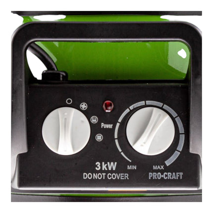 Procraft FP30 Elektro Heizluefter Heizgeraet Heizung 3 kW 3 Leistungsstufen 25 1500 3000 W fuer Werkstatt Keller Baustelle etc inkl berhitzungsschutz 3 - toolbrothers