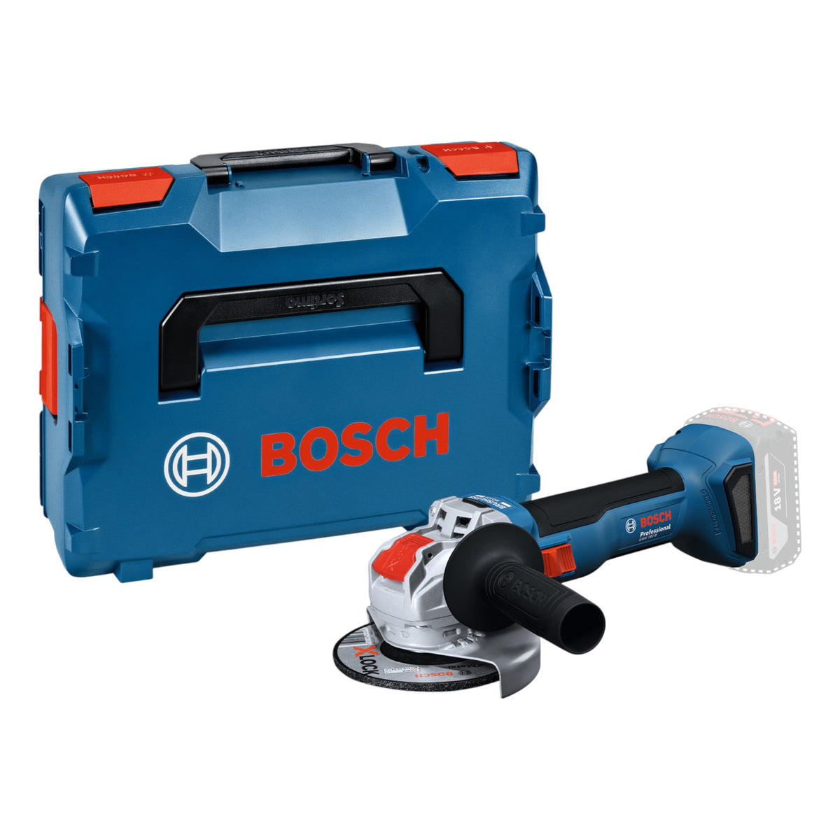 Amoladora angular a batería Bosch GWS 18V-8 Professional 18 V 125 mm ( 06019N9101 ) Brushless + L-Boxx  - sin batería, sin cargador