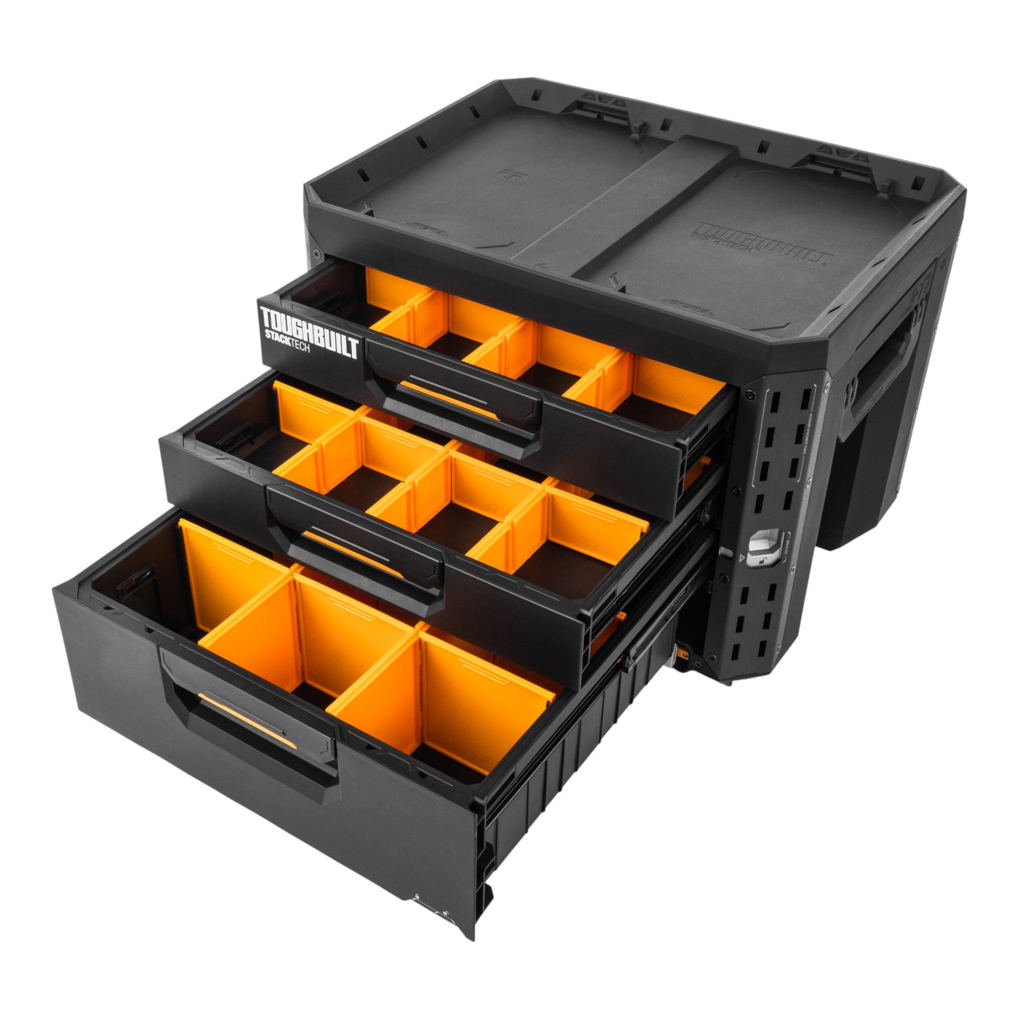 Toughbuilt STACKTECH Werkzeug Box abschliessbar mit 3 Schubladen 533 x 406 x 395 mm TB B1 D 73  1 - toolbrothers