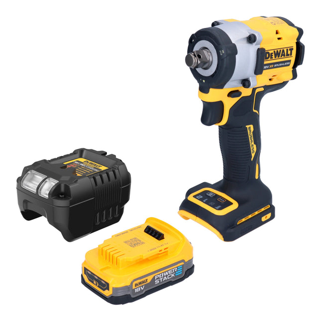 DeWalt DCF 921 E1 Akku Schlagschrauber 18 V 400 Nm 1 2 Brushless 1x Powerstack Akku 1 7 Ah Ladegeraet 0 - toolbrothers