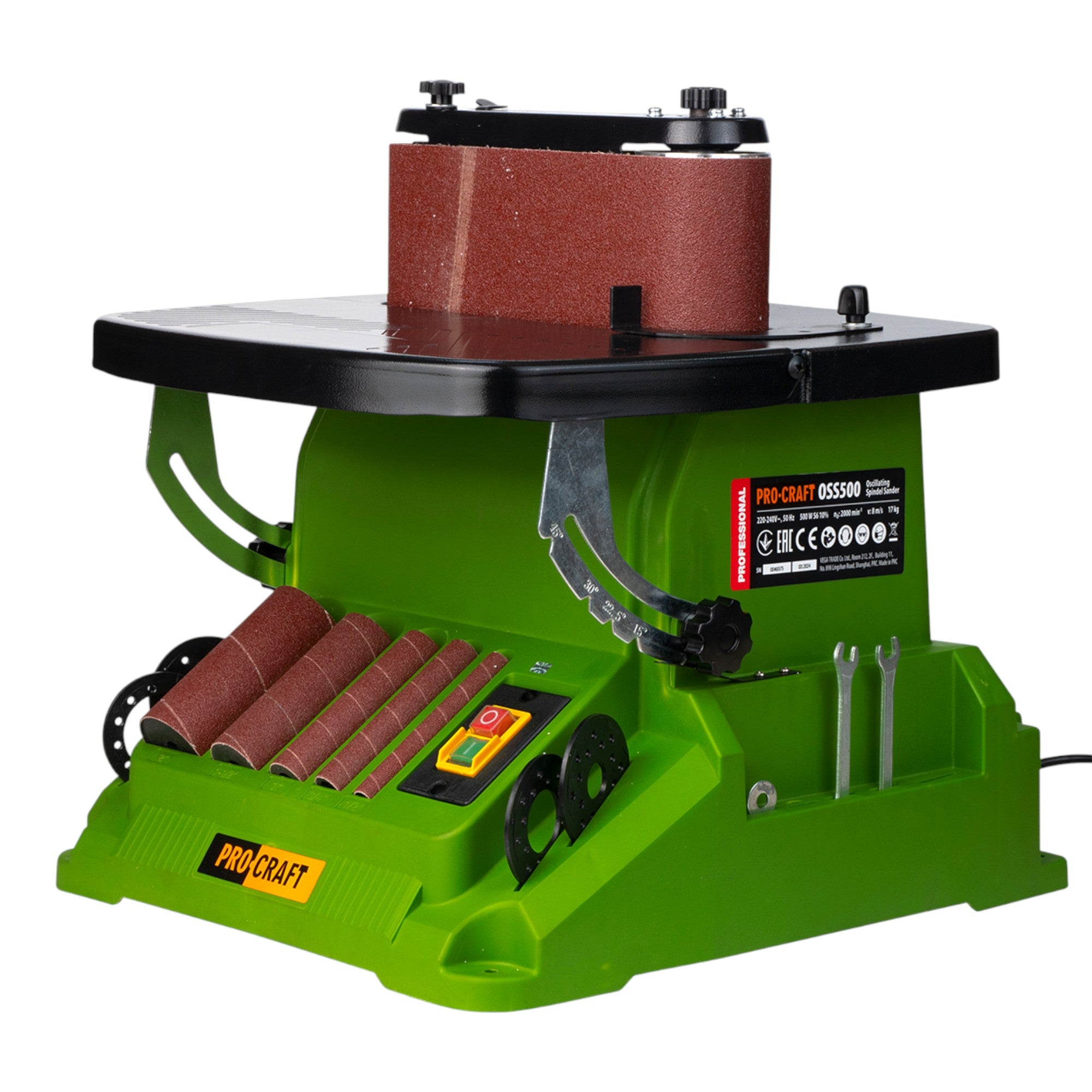 Procraft OSS500 Spindel und Bandschleifmaschine 500 Watt 16 mm Hub Zubehoer 0 - toolbrothers