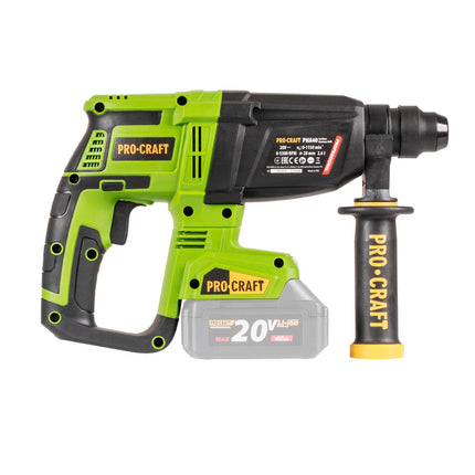 Procraft PHA40bb c Akku Bohrhammer 20 V 2 6 J SDS plus Brushless 2x Akku 2 0 Ah Ladegeraet Koffer 3 - toolbrothers