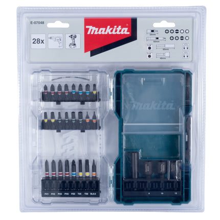 Makita Steckschluessel Bit Set 28 teilig E 07048 Bits Steckschluessel magnetischer Bithalter 4 - toolbrothers
