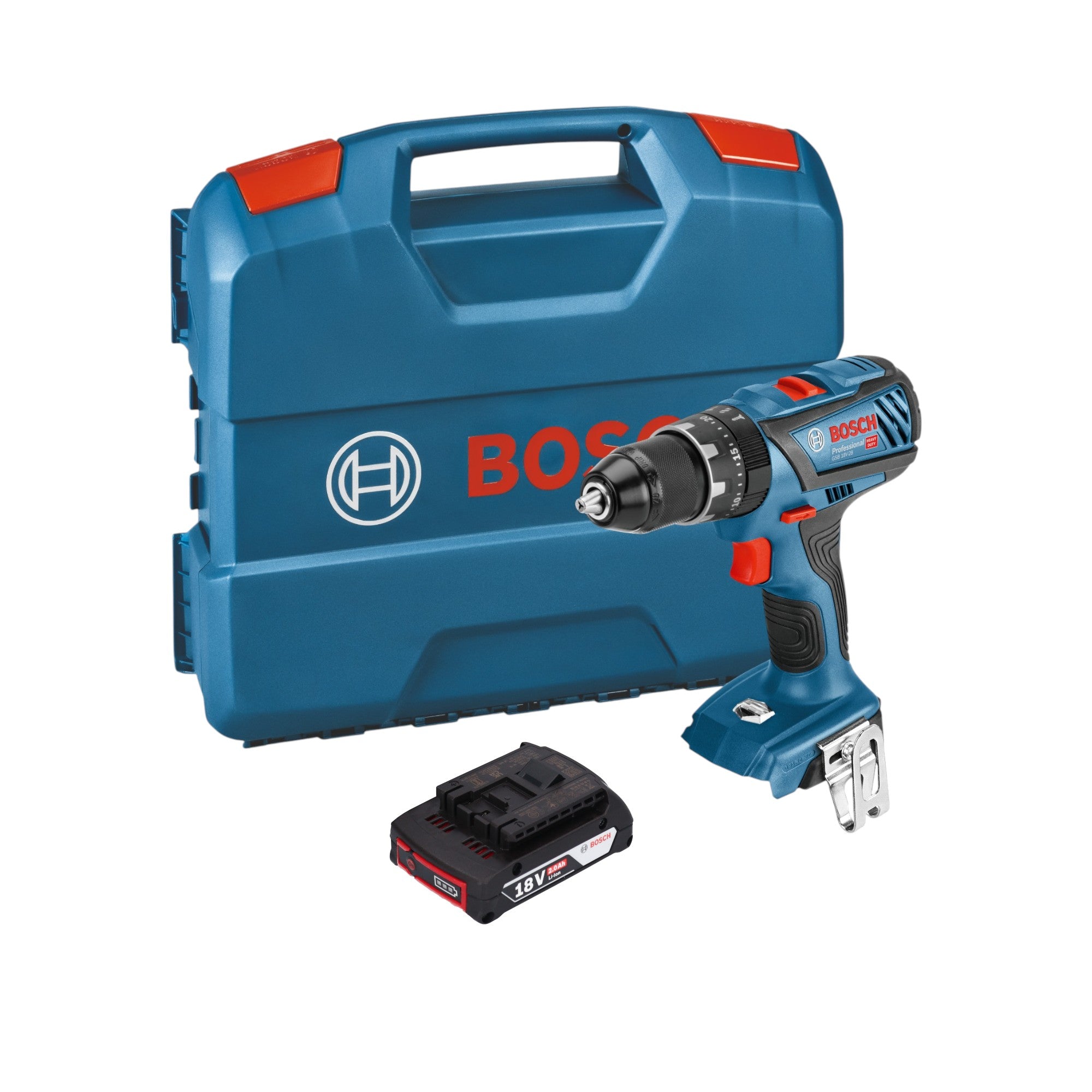 Bosch GSB 18V 28 Professional Akku Schlagbohrschrauber 18 V 63 Nm 1x Akku 2 0 Ah L Case ohne Ladegeraet 0 - toolbrothers