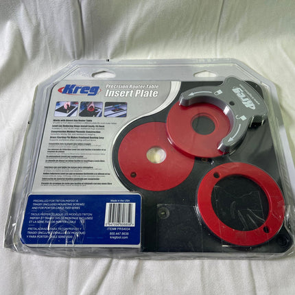 KREG PRS4034 Fraestisch Einlegeplatte vorgebohrt 298 x 235 x 9 mm 3x Reduzierring 25 mm 30 mm 67 mm OVP Beschaedigt 2 - toolbrothers