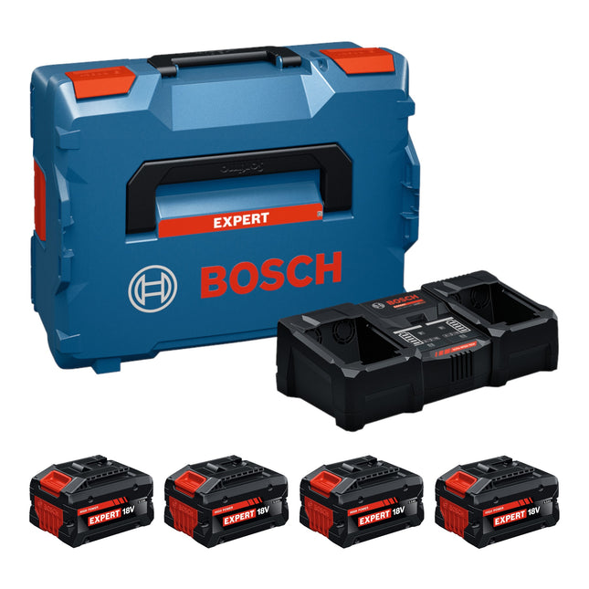 Bosch EXPERT 4x EXBA18V 55 EXAL18V2 320 Starter Set 18 V 4x Akku 5 5 Ah Ladegeraet 16 A L Boxx 0 - toolbrothers