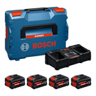 Bosch EXPERT 4x EXBA18V 80 EXAL18V2 320 Starter Set 18 V 4x Akku 8 0 Ah Ladegeraet 16 A L Boxx 0 - toolbrothers