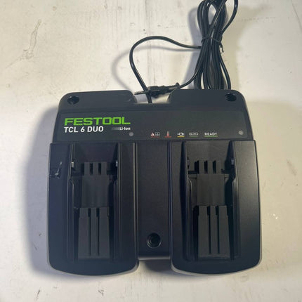 Festool TCL 6 DUO Doppel Schnellladegeraet 10 8 V 18 V 2x 6 A 577017 Leicht Gebraucht 0 - toolbrothers