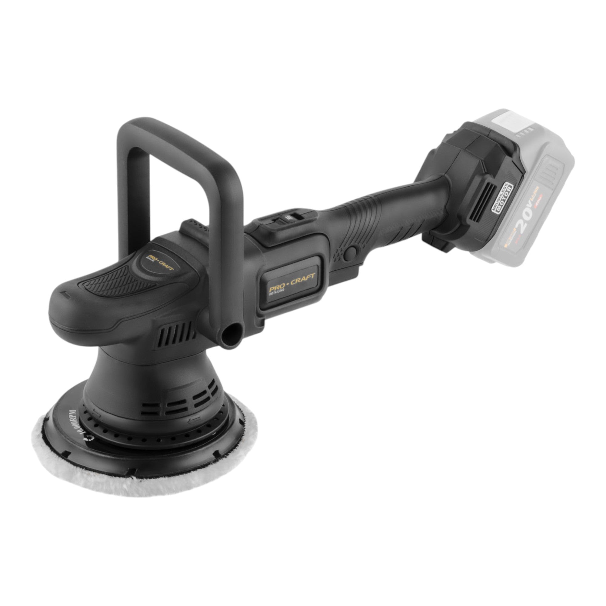 Procraft PM22bb Akku Poliermaschine 20 Volt 150 mm 1x Akku 2 0 Ah Ladegeraet 1 - toolbrothers