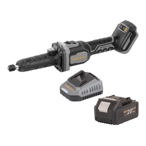 Lijadora recta sin escobillas Procraft Industrial DG20A-BB 20 V 6 mm + 1 batería 4,0 Ah + cargador