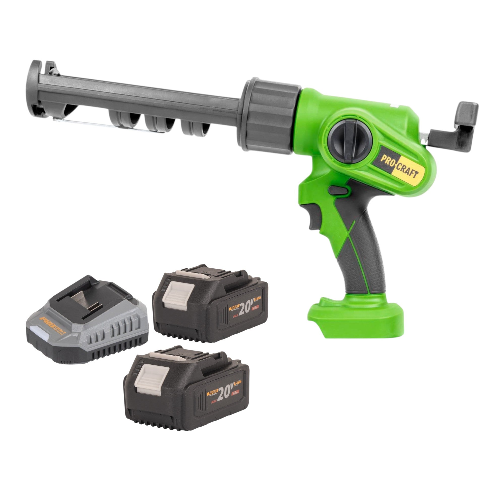 Procraft PC20bb Akku Kartuschenpistole 20 V 2000 N 280 310 ml 2x Akku 4 0 Ah Ladegeraet 0 - toolbrothers