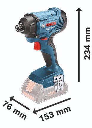 Akumulatorowy klucz udarowy Bosch GDR 18V-160 Professional 18 V 160 Nm 1/4" + 1x akumulator 2,0 Ah + ładowarka