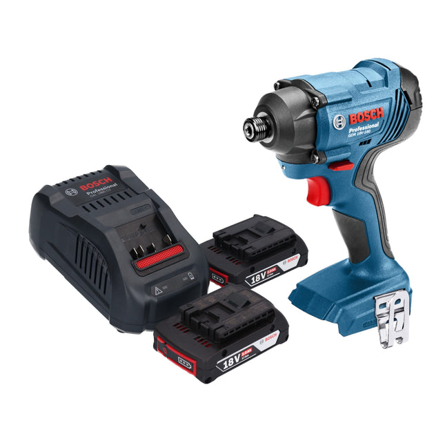 Bosch GDR 18V-160 Avvitatore a impulsi professionale a batteria 18 V 160 Nm 1/4" + 2x batteria ricaricabile 2,0 Ah + caricabatterie