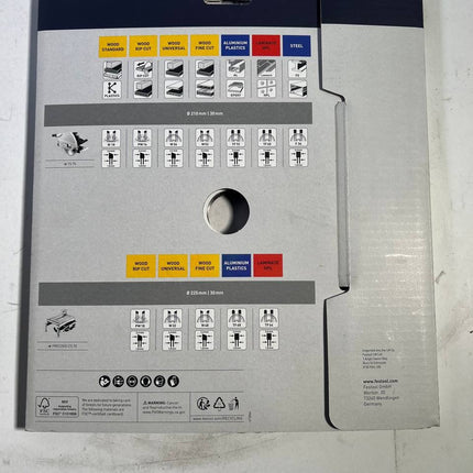 Festool HW 225x2 6x30 TF68 Kreissaegeblatt Aluminium Plastics 488291 225 x 2 6 x 30 mm 68 Zaehne fuer Aluminium NE Metalle Kunststoffe PVC Gebraucht 1 - toolbrothers
