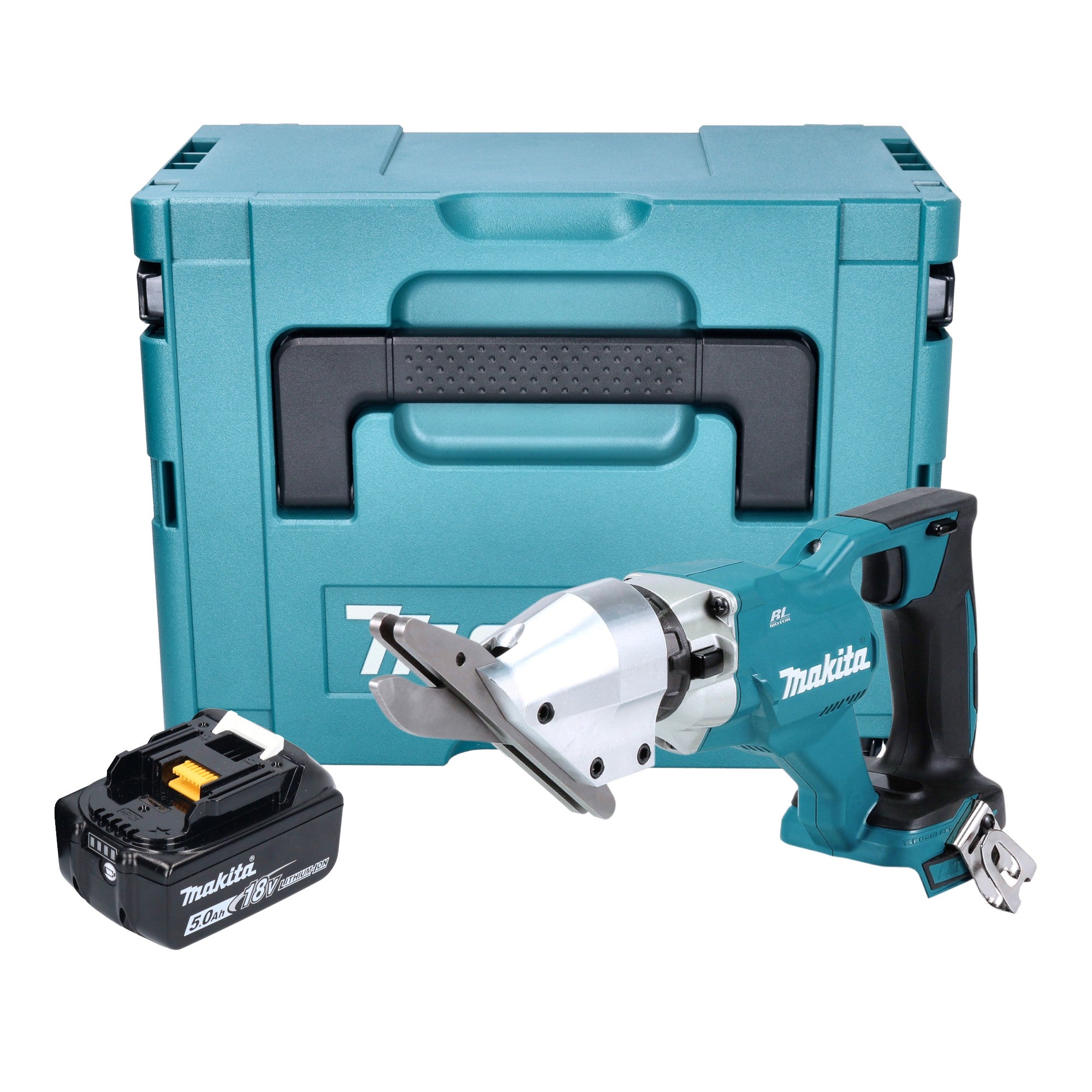 Makita DJS 800 T1J Akku Faserzementschere 18 V Brushless 1x Akku 5 0 Ah Makpac ohne Ladegeraet 0 - toolbrothers