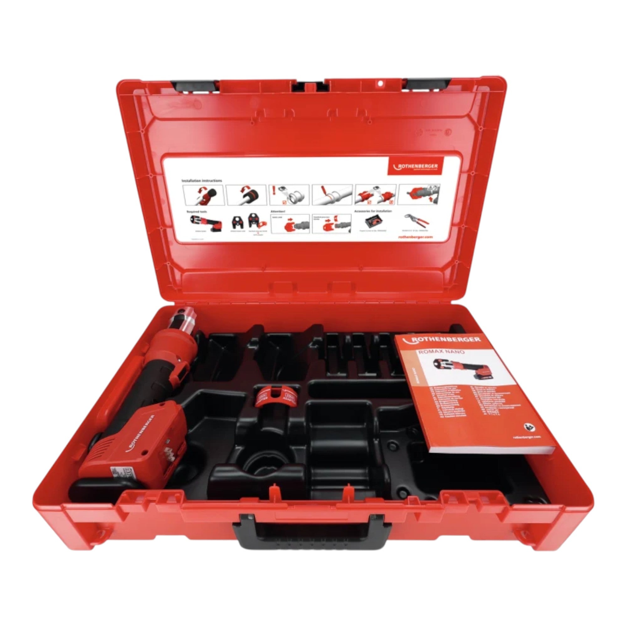 Rothenberger ROMAX NANO Akku Pressmaschine 18 V 34 kN CAS 1x Akku 4 0 Ah Rocase ohne Ladegeraet 4 - toolbrothers