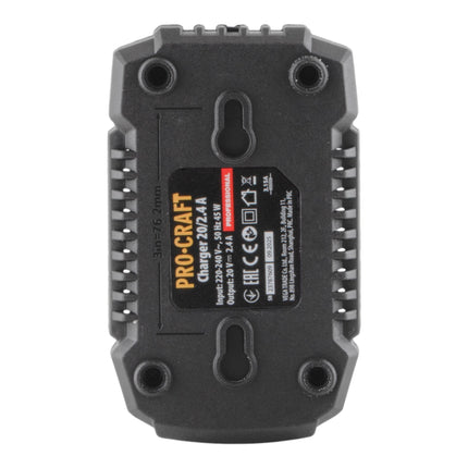 Procraft 20 2 4A Ladegeraet 20 V 2 4 A fuer Li Ion Akkus 3 - toolbrothers
