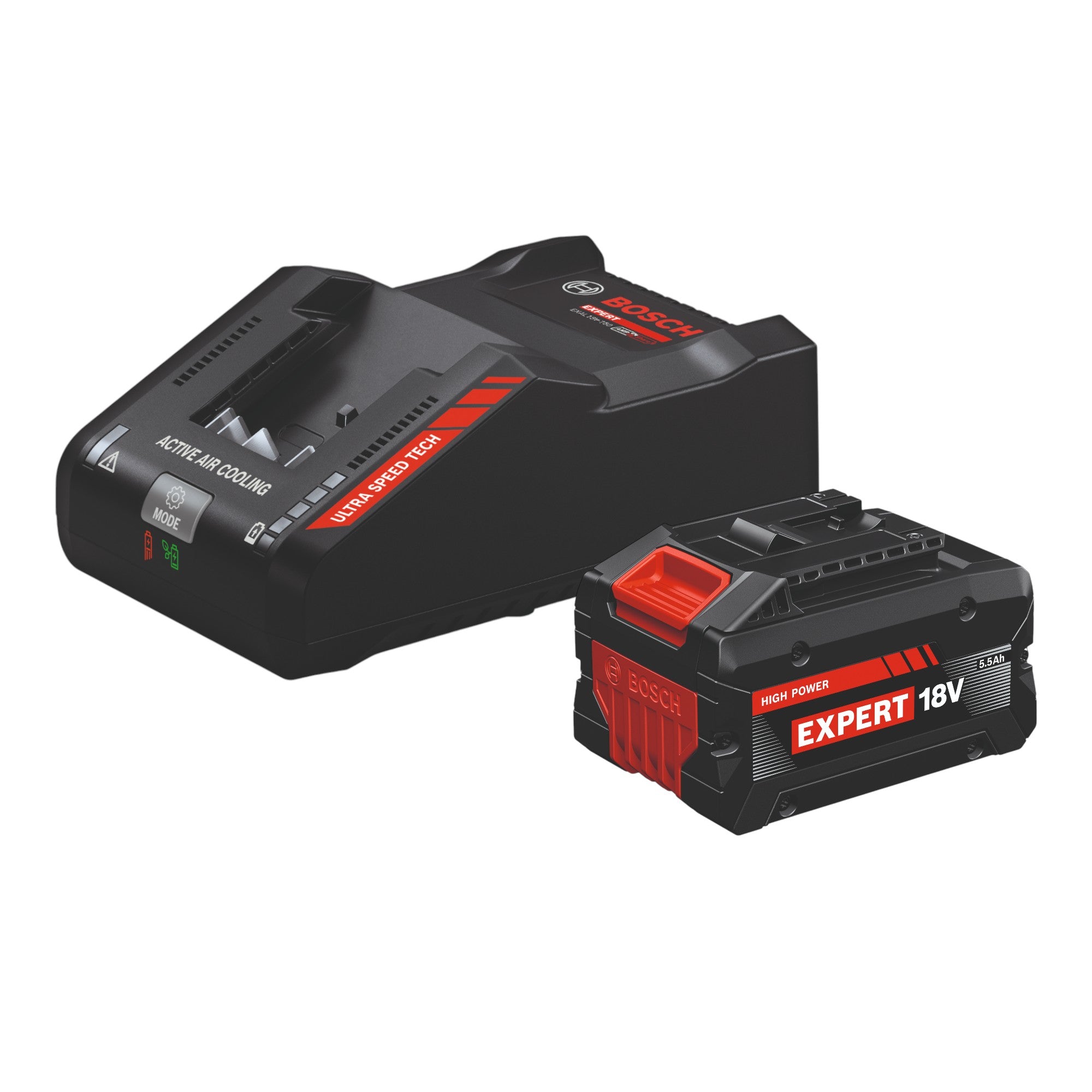 Bosch Starter Set 1x EXPERT EXBA 18V 55 Akku 5 5 Ah EXPERT EXAL18V 160 Schnell Ladegeraet 0 - toolbrothers
