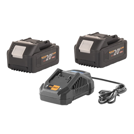 Procraft Starter Set 20 V 20 4A Schnell Ladegeraet 2x 20 4 Akku 4 0 Ah 0 - toolbrothers