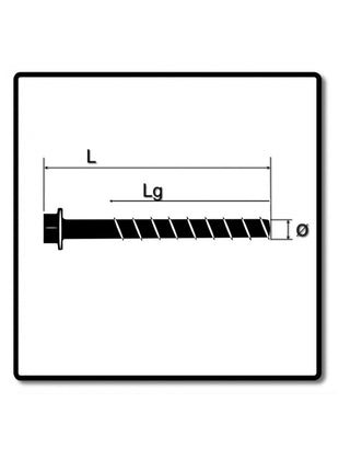 Fischer ULTRACUT FBS II Betonschraube 10x100 mm 200 Stk. ( 2x 548743 ) Sechskantkopf SW15 Unterlegscheibe galvanisiert verzinkt - Toolbrothers