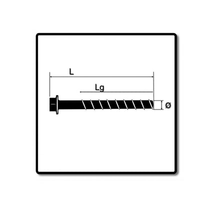 Fischer ULTRACUT FBS II Betonschraube 10x100 mm 200 Stk. ( 2x 548743 ) Sechskantkopf SW15 Unterlegscheibe galvanisiert verzinkt - Toolbrothers