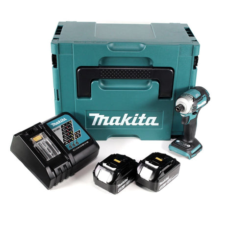 Makita DTD 170 RMJ Akku Schlagschrauber 1/4" 18 V Brushless Li-Ion mit 2x 4,0 Ah Akkus und Ladegerät im MakPac - Toolbrothers