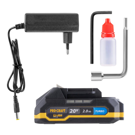 Procraft ES32Li Akku Astschere 20 V Brushless Teleskop Verlaengerung Aufsatz 1x Akku 2 0 Ah Ladegeraet Koffer 4 - toolbrothers