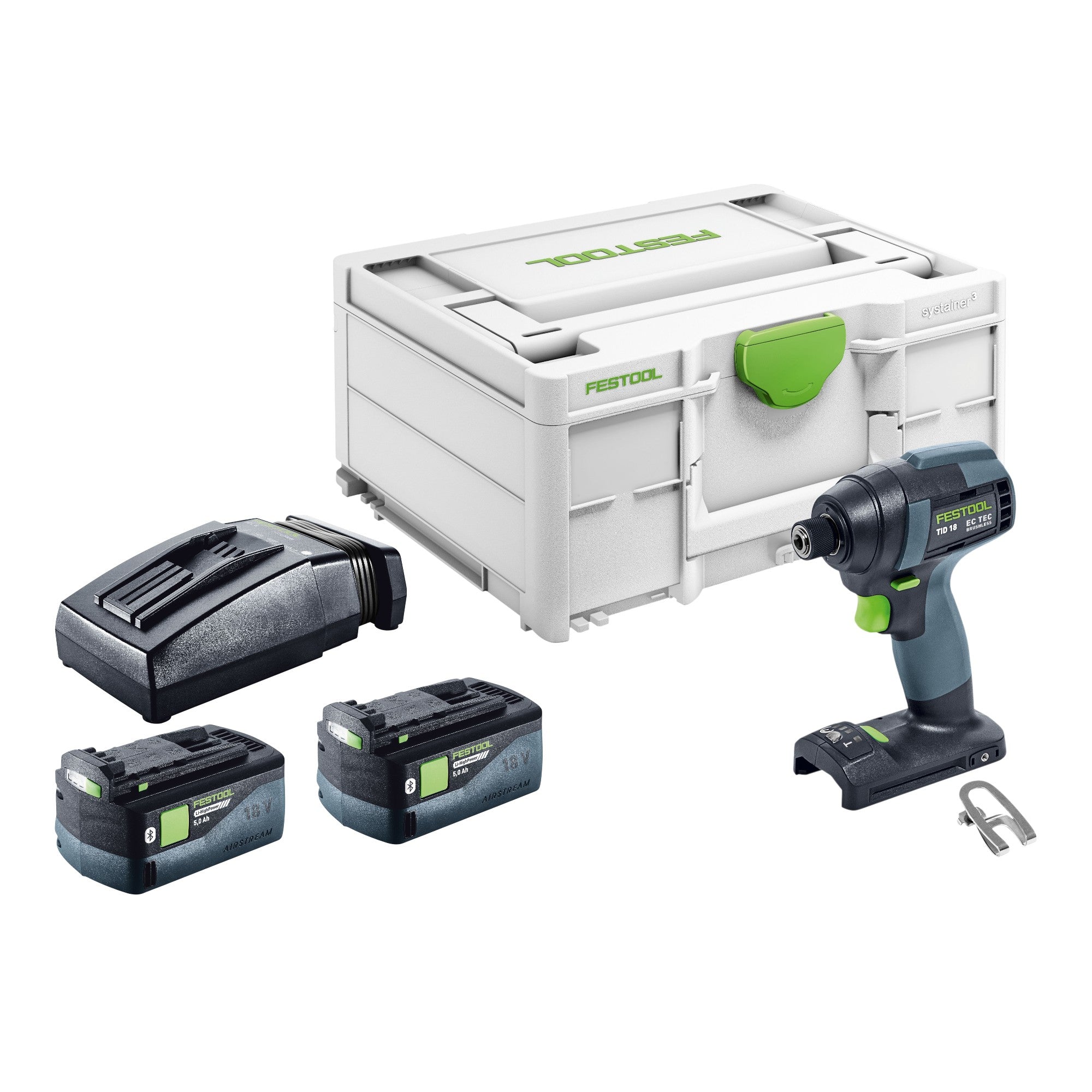 Festool TID 18 Basic Akku Schlagschrauber 18 V 180 Nm 1 4 2x Akku 5 0 Ah Ladegeraet Systainer 0 - toolbrothers
