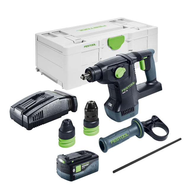 Festool KHC 18 EB Basic Akku Kombihammer 18 V 2 6 J SDS Plus Brushless 1x Akku 5 0 Ah Schnellladegeraet Systainer 0 - toolbrothers