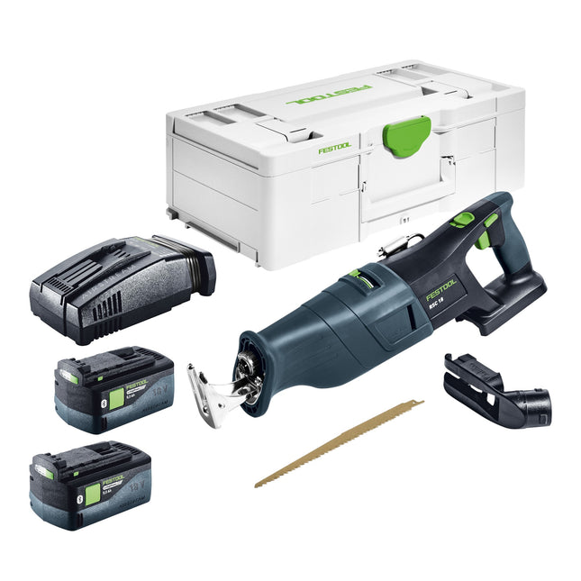 Festool RSC 18 EB Basic Akku Saebelsaege 18 V Brushless 2x Akku 5 0 Ah Schnellladegeraet Systainer 0 - toolbrothers