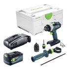 Festool TDC 18 4 I Basic Akku Bohrschrauber 18 V 75 Nm Brushless 1x Akku 5 0 Ah Schnellladegeraet Systainer 0 - toolbrothers