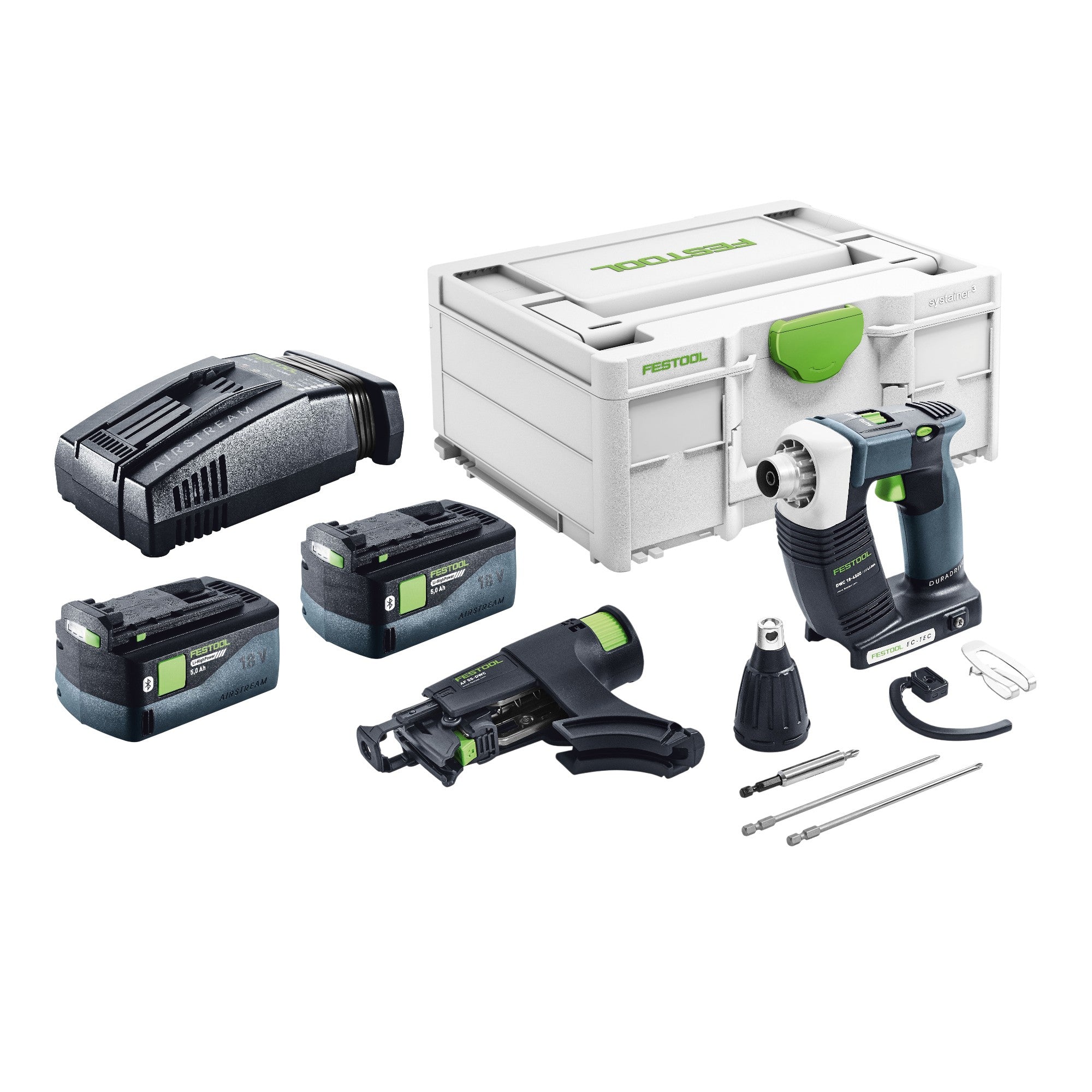 Festool DWC 18 4500 Basic Akku Bauschrauber 18 V 14 Nm Brushless 2x Akku 5 0 Ah Schnellladegeraet Systainer 0 - toolbrothers