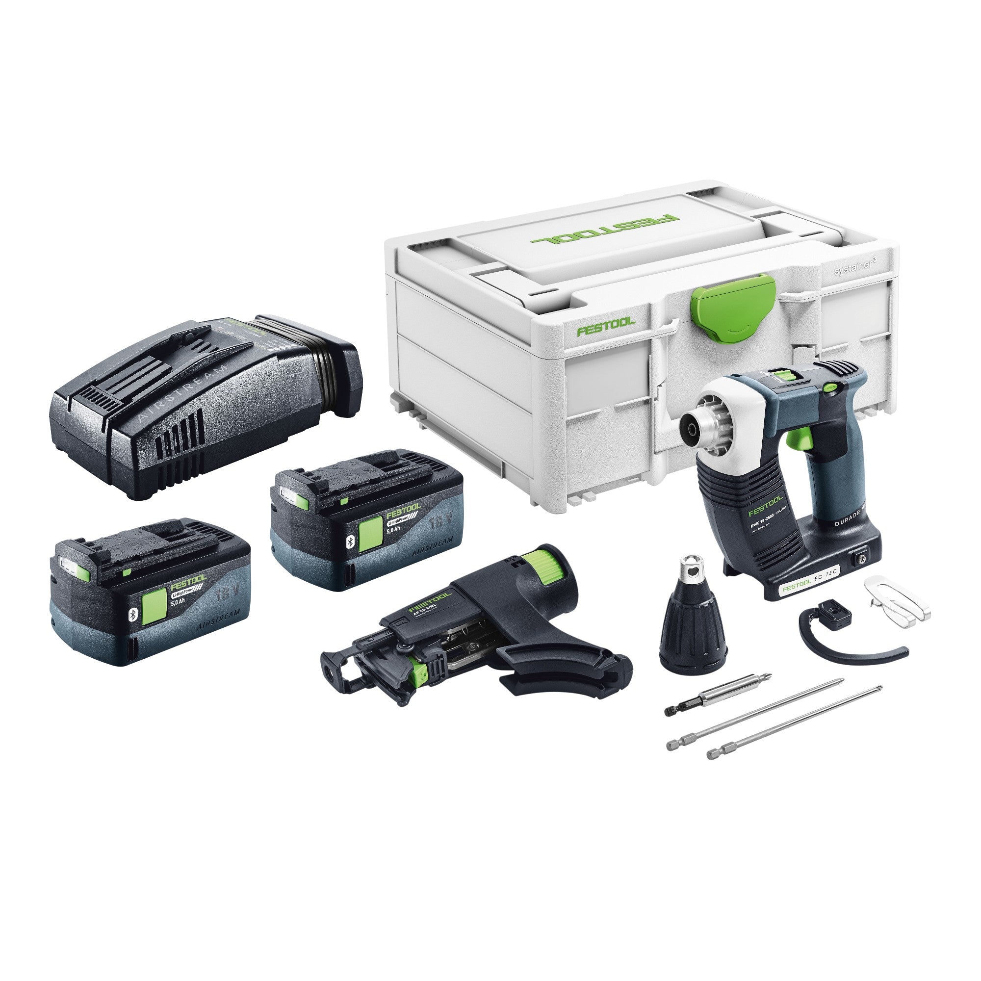 Festool DWC 18 2500 Basic Akku Bauschrauber 18 V 18 Nm Brushless 2x Akku 5 0 Ah Schnellladegeraet Systainer 0 - toolbrothers