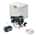 Festool HKC 55 KEB Basic Akku Handkreissaege 18 V 160 mm Brushless 1x Akku 5 0 Ah Systainer ohne Ladegeraet 0 - toolbrothers