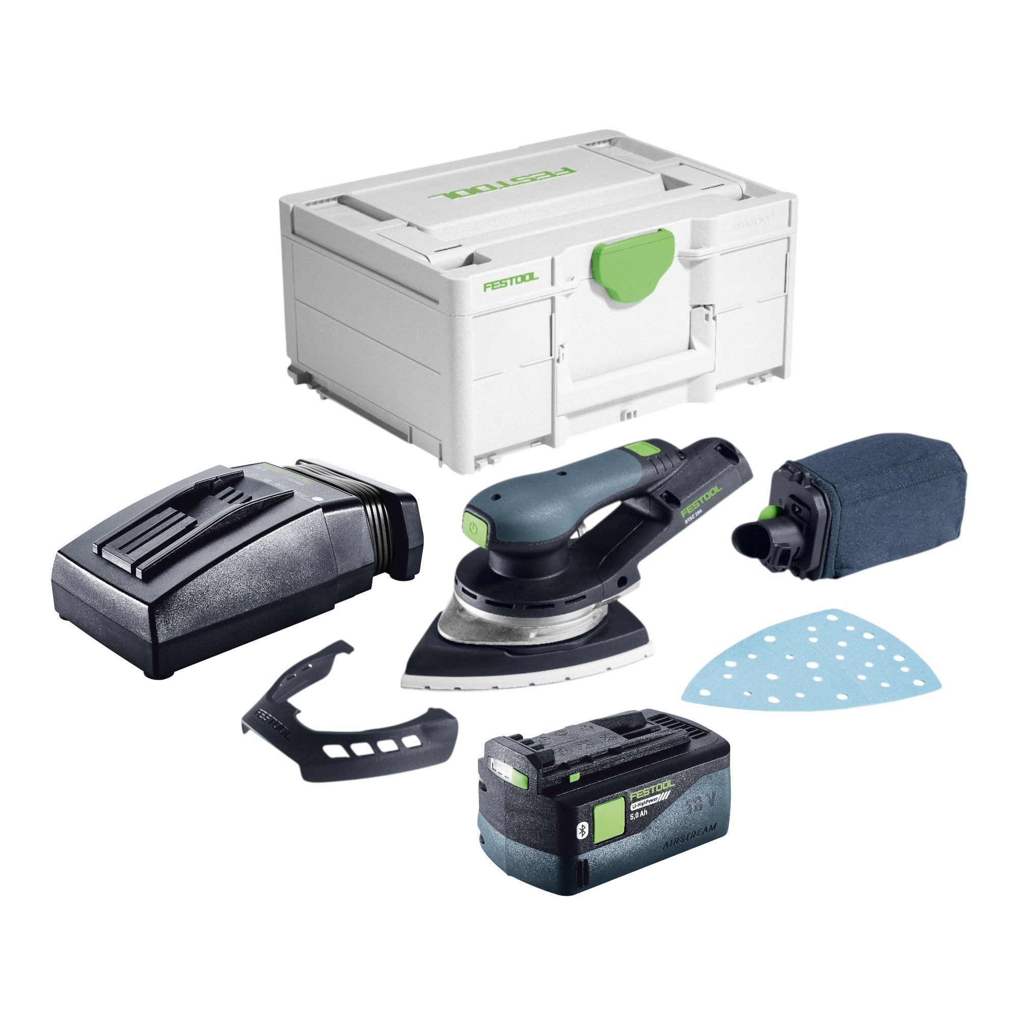 Festool DTSC 200 Basic Akku Deltaschleifer 18 V 145 x 195 mm Brushless 1x Akku 5 0 Ah Ladegeraet Systainer 0 - toolbrothers
