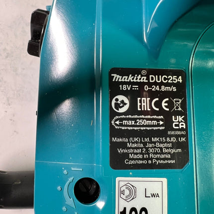 Makita DUC 254 Z Akku Kettensaege 18 V 25 cm Brushless Solo ohne Akku ohne Ladegeraet Gebraucht 2 - toolbrothers