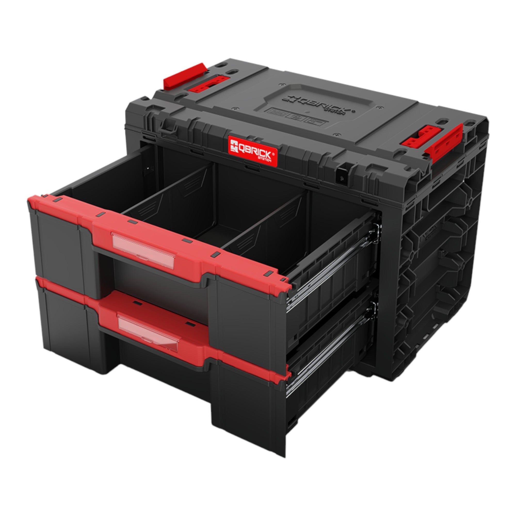 Qbrick System PRIME Drawer 2 Toolbox Basic modularer Werkzeugkasten mit 2 Schublaeden 542 x 335 x 369 mm 24 l 0 - toolbrothers