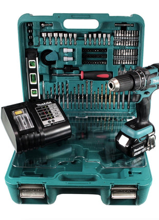 Makita DHP 480 STTK Akku Schlagbohrschrauber 18 V mit 5,0 Ah Akku, Ladegerät und 101 tlg. Zubehör Set - Toolbrothers