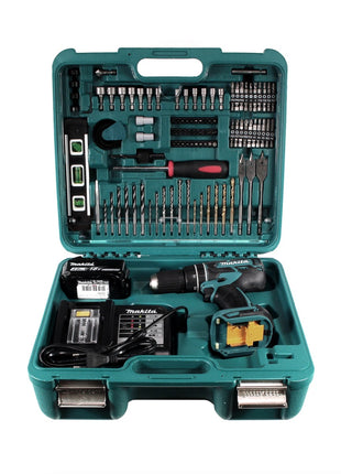 Makita DHP 480 STTK Akku Schlagbohrschrauber 18 V mit 5,0 Ah Akku, Ladegerät und 101 tlg. Zubehör Set - Toolbrothers