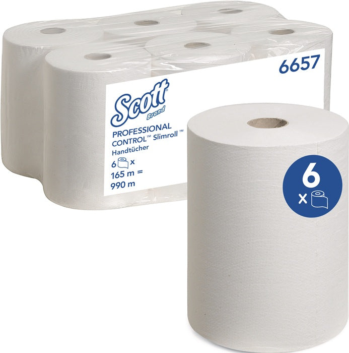 SCOTT Rollenhandtuch 6657 1 lagig ungepraegt weiss 9000469154  0 - toolbrothers