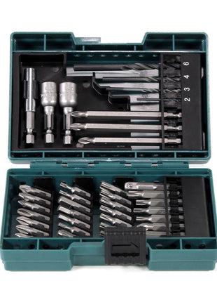 Makita DHP 482 ST1 Akku Schlagbohrschrauber 18 V 62Nm im Transportkoffer + 5,0 Ah Akku + Ladegerät + 38 tlg. Bit-Bohrer Set - Toolbrothers