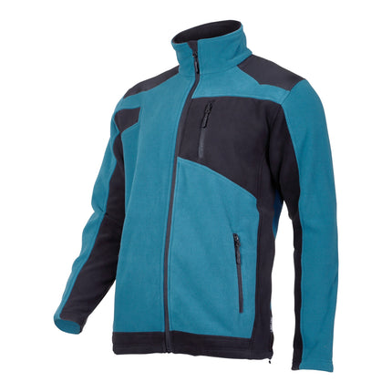 LAHTI PRO Fleecejacke mit Verstaerkung Groesse XL L4011404 tuerkis schwarz 1 - toolbrothers